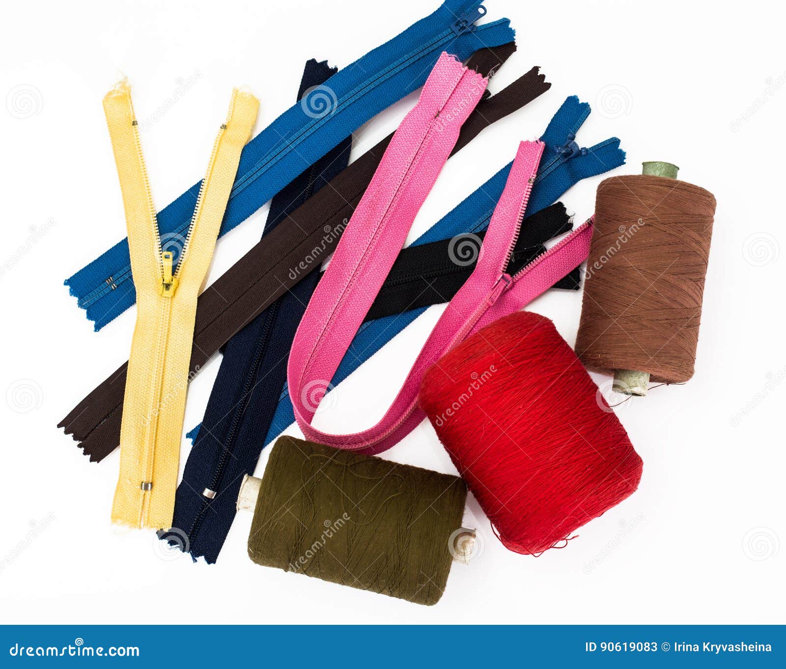Accessories for Repair and Tailoring, Zippers, Threads, Buttons Stock