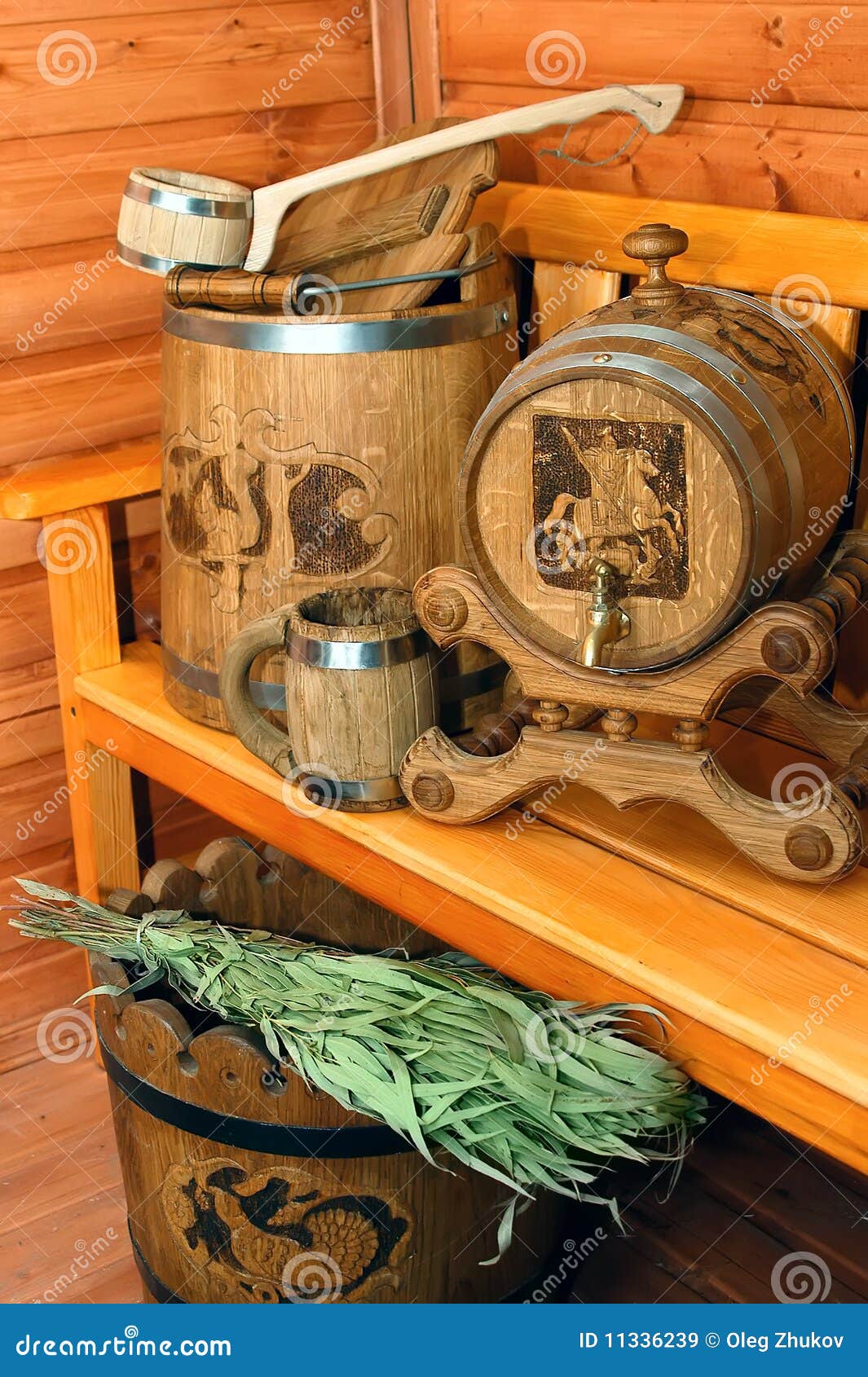 Accessories for sauna stock image. Image of broom, basin 11336239