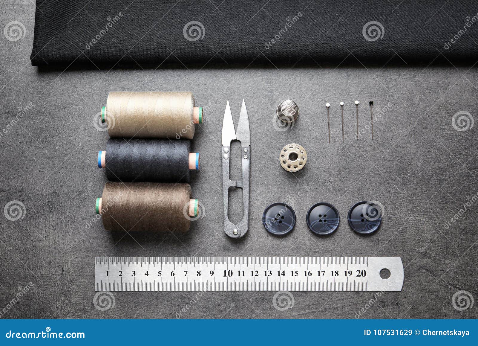 Accessories for tailoring stock image. Image of details 107531629