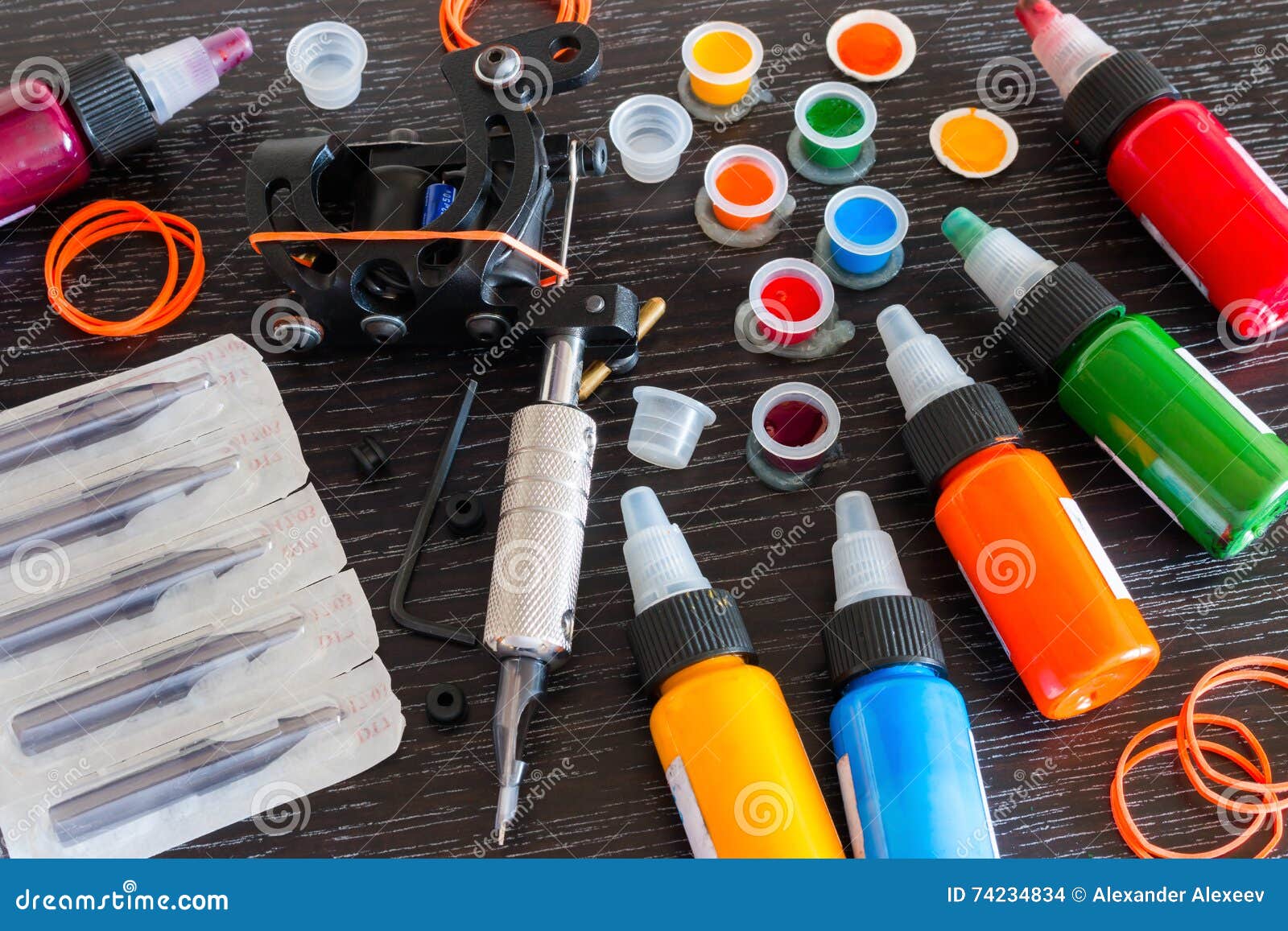 Accessories for tattoo stock photo. Image of design, macro 74234834