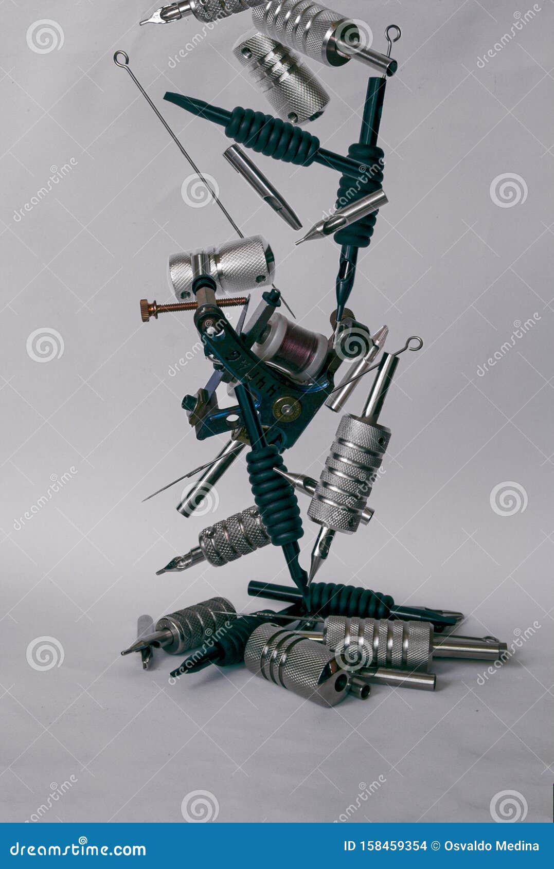 Accessories Tattoo Steel Tubes and Needle Stock Photo Image of