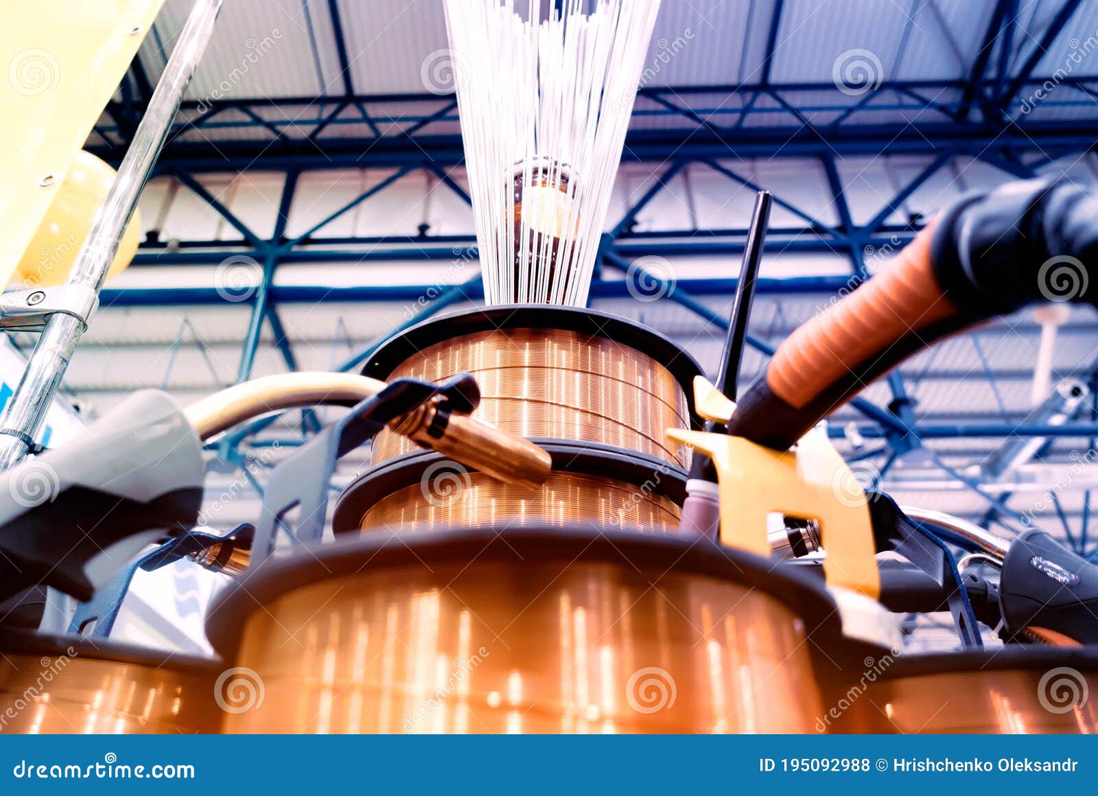 Accessories for Welding. Copper Wire for Welding Stock Photo Image of