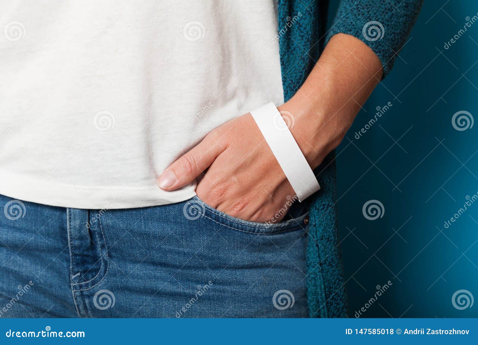 Download Accessory Paper Wristband Mockup, Event Hospital Bracelet. Empty Ticket Template Stock Photo ...