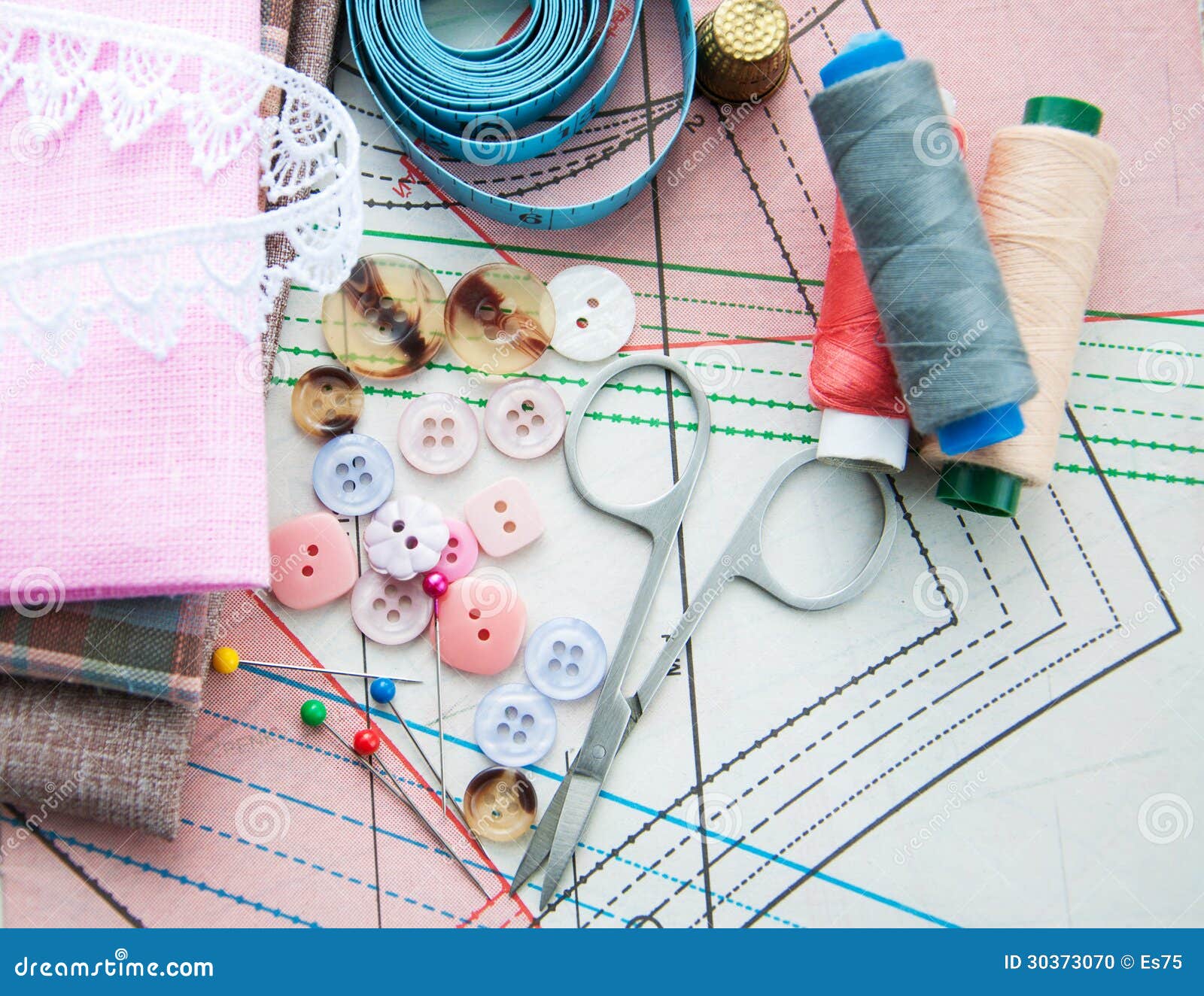 Accessory of the tailor stock photo. Image of homemade 30373070