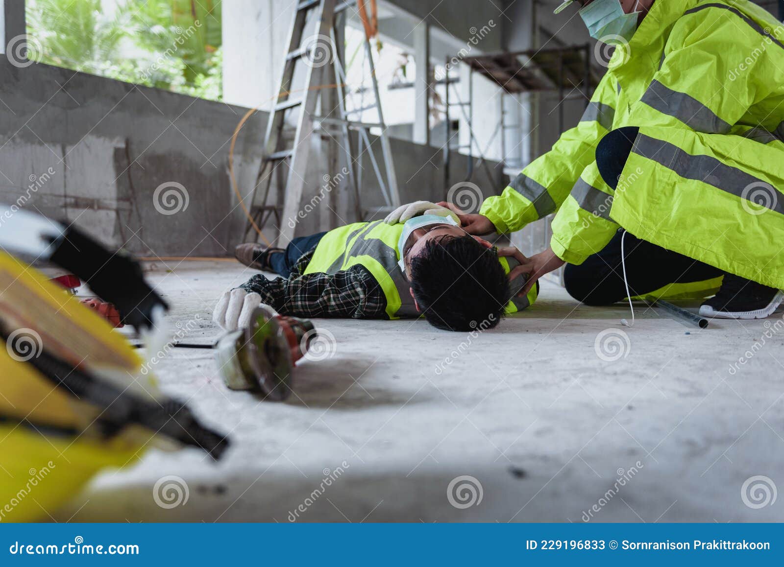 Accident in Construction Work Stock Image Image of industry, illegal