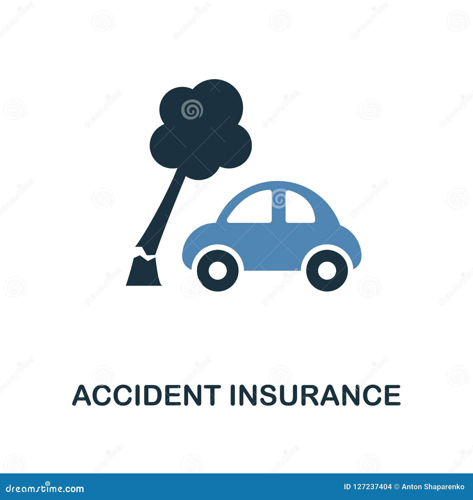 accident insurance icon in two color . line style icon from insurance icon collection. ui and ux. pixel perfect premium acci