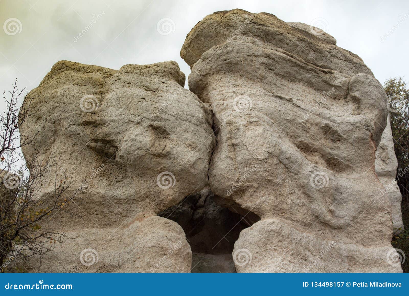 details from the rock phenomenon `stone wedding`.