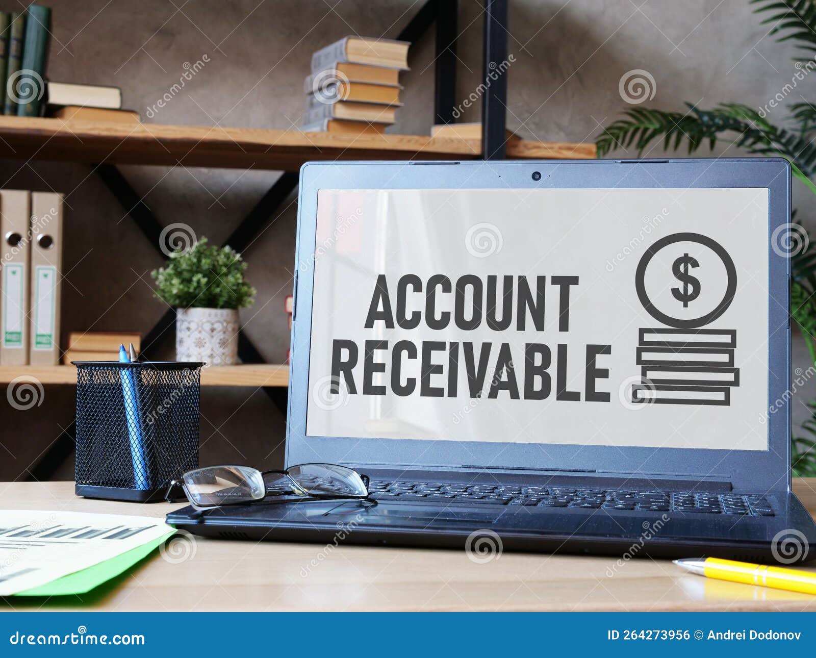 account receivable is shown using the text