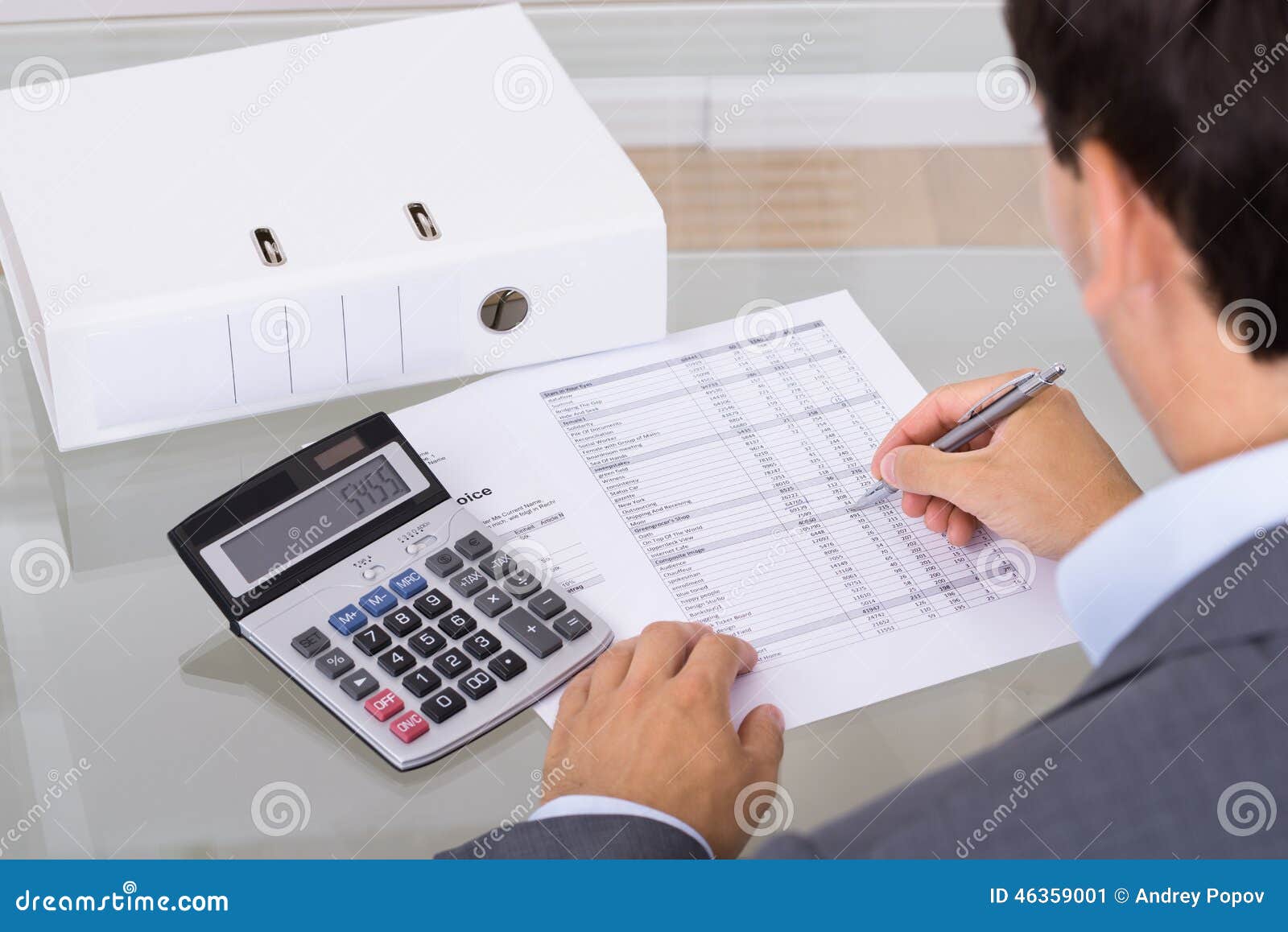 accountant calculating finances