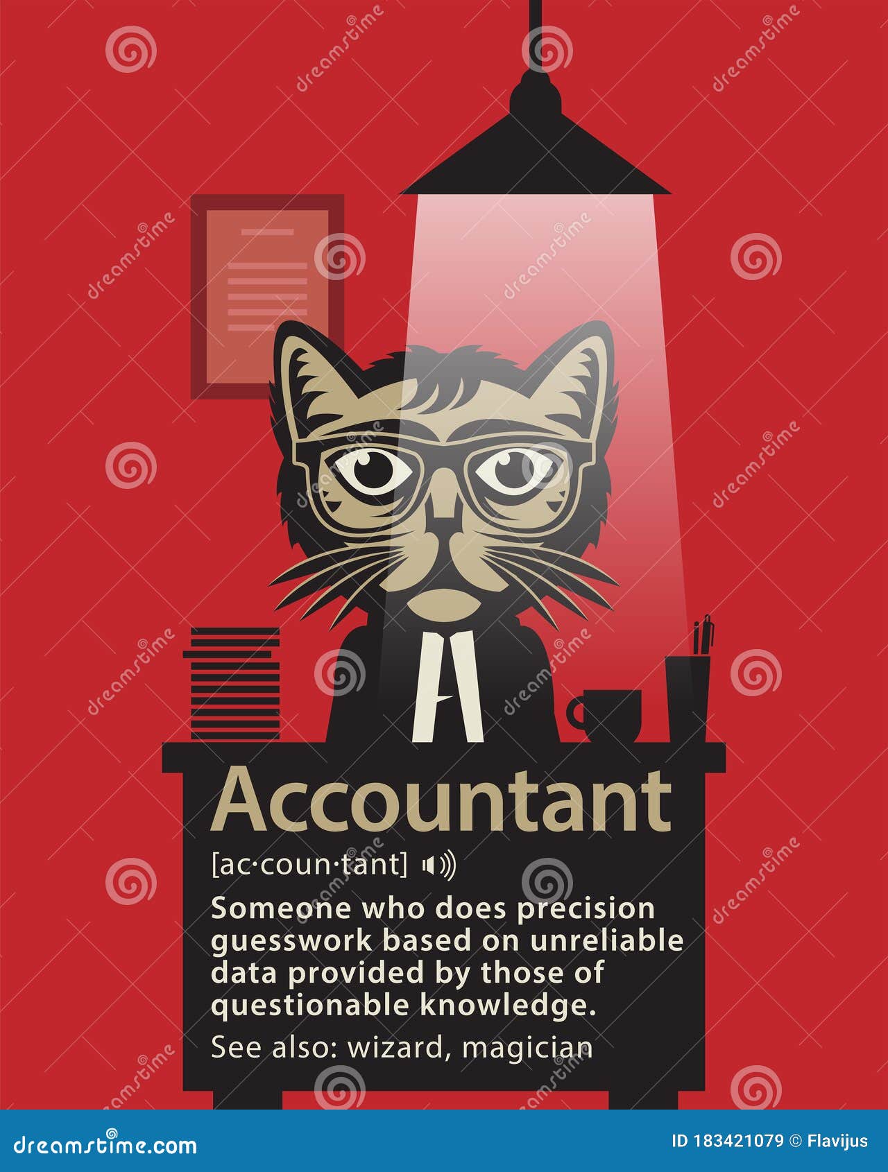 Accountant Definition, Funny Accounting Noun Meaning Stock Vector -  Illustration of accountant, income: 183421079