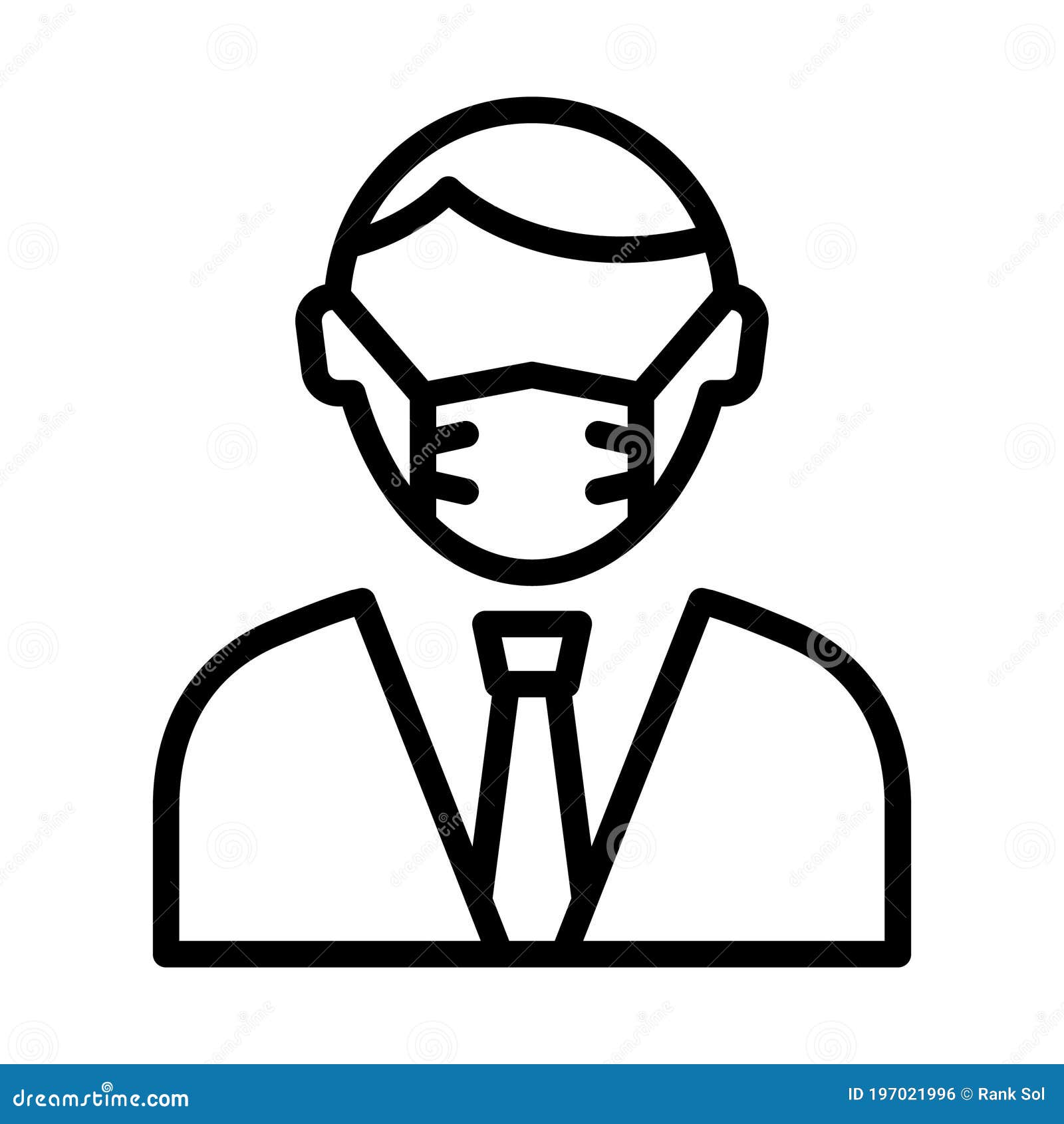 accountant wearing mask  icon which can easily modify or edit