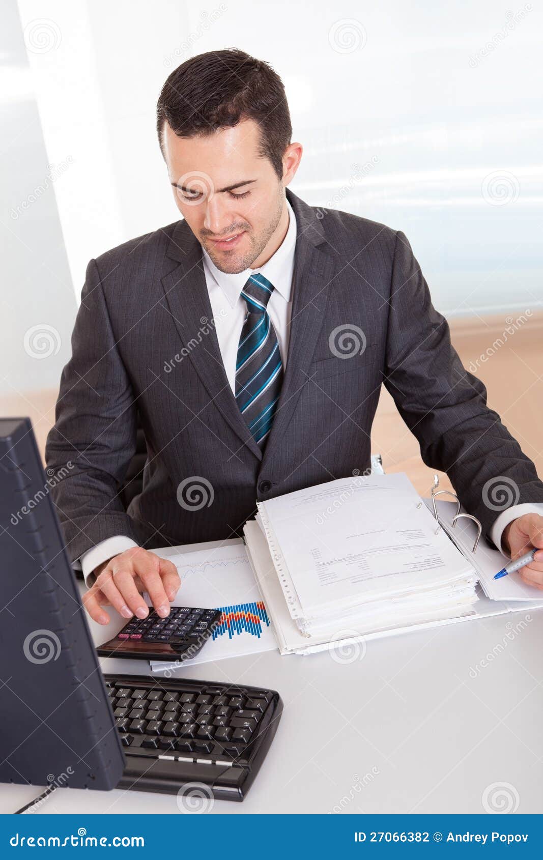 Accountant Working At The Office Stock Photography Image 27066382