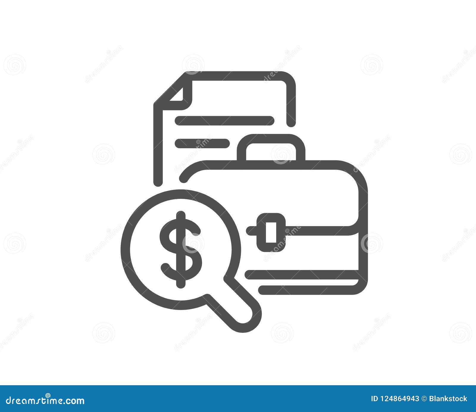 Accounting report line icon. Audit sign. Check finance symbol