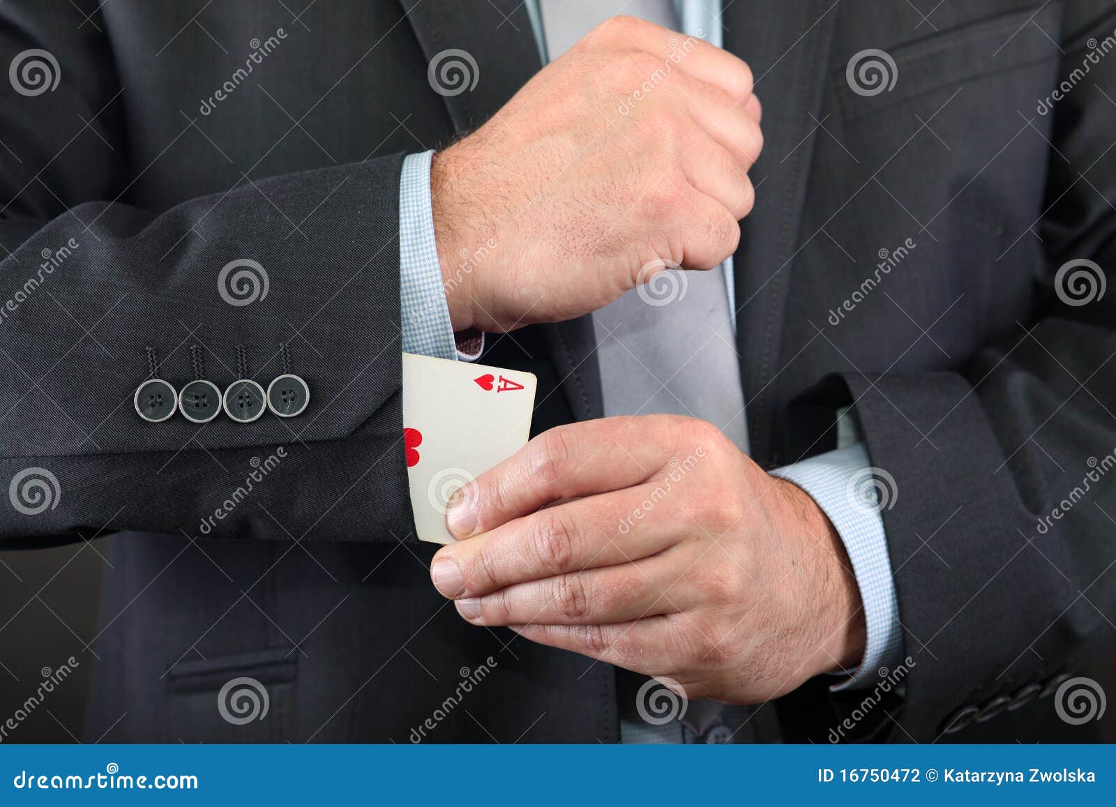 Ace in sleeve stock photo. Image of finger, metaphor 16750472