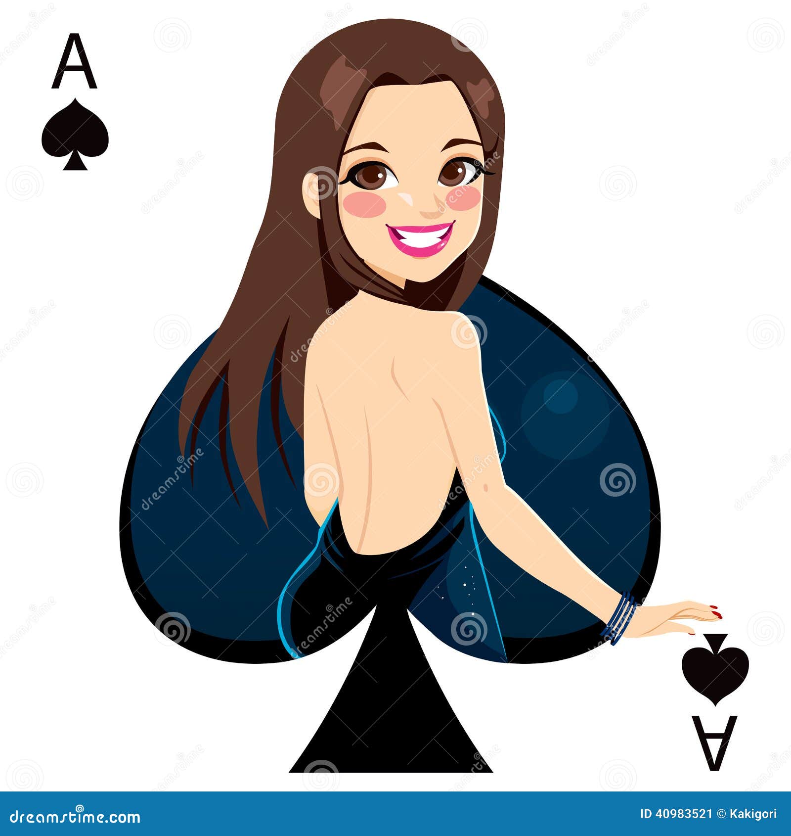 Ace of Spades stock vector. Illustration of chance, spades - 40983521