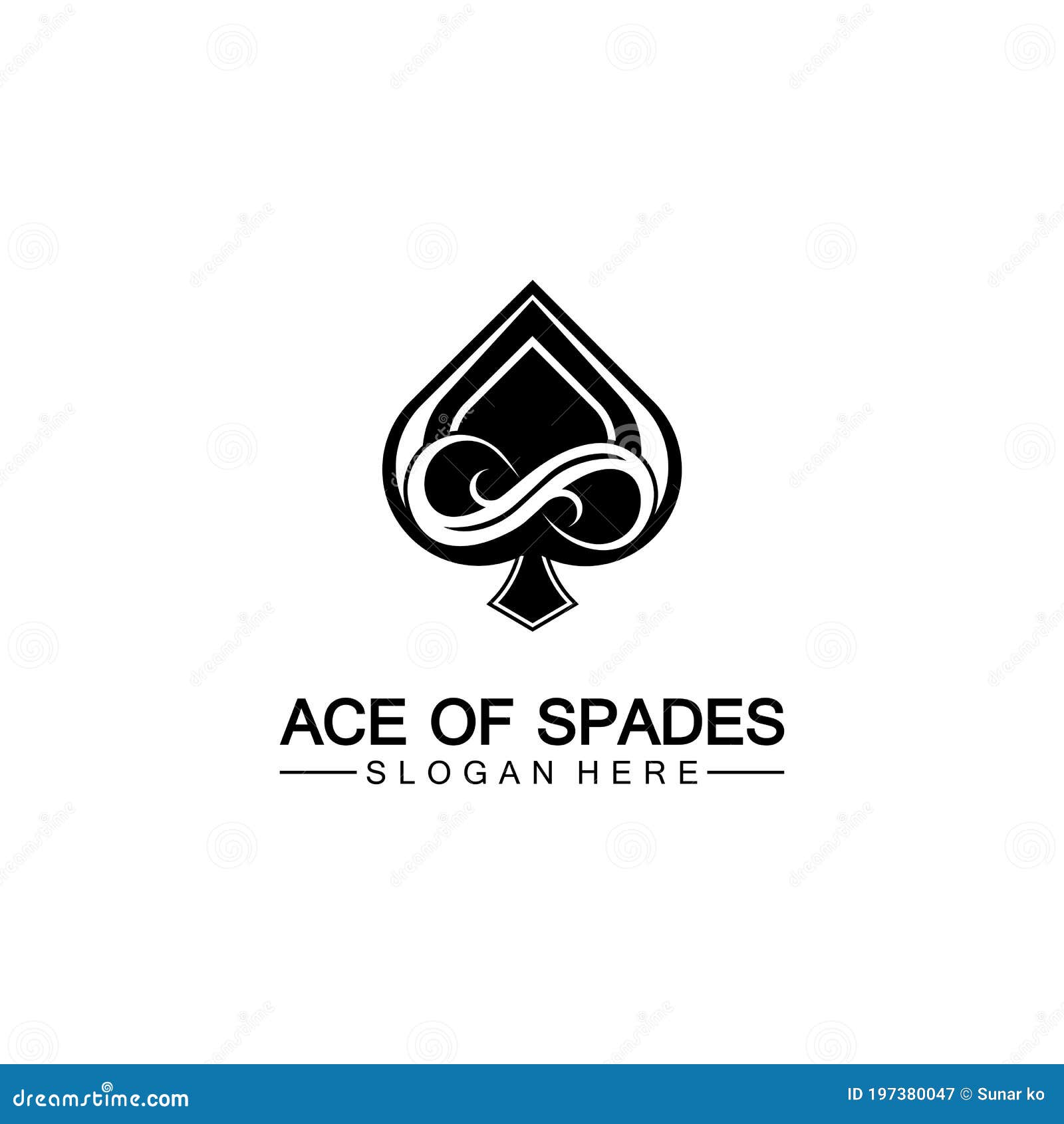 Ace of Spades Icon Logo Design. Flat Related Icon for Web and