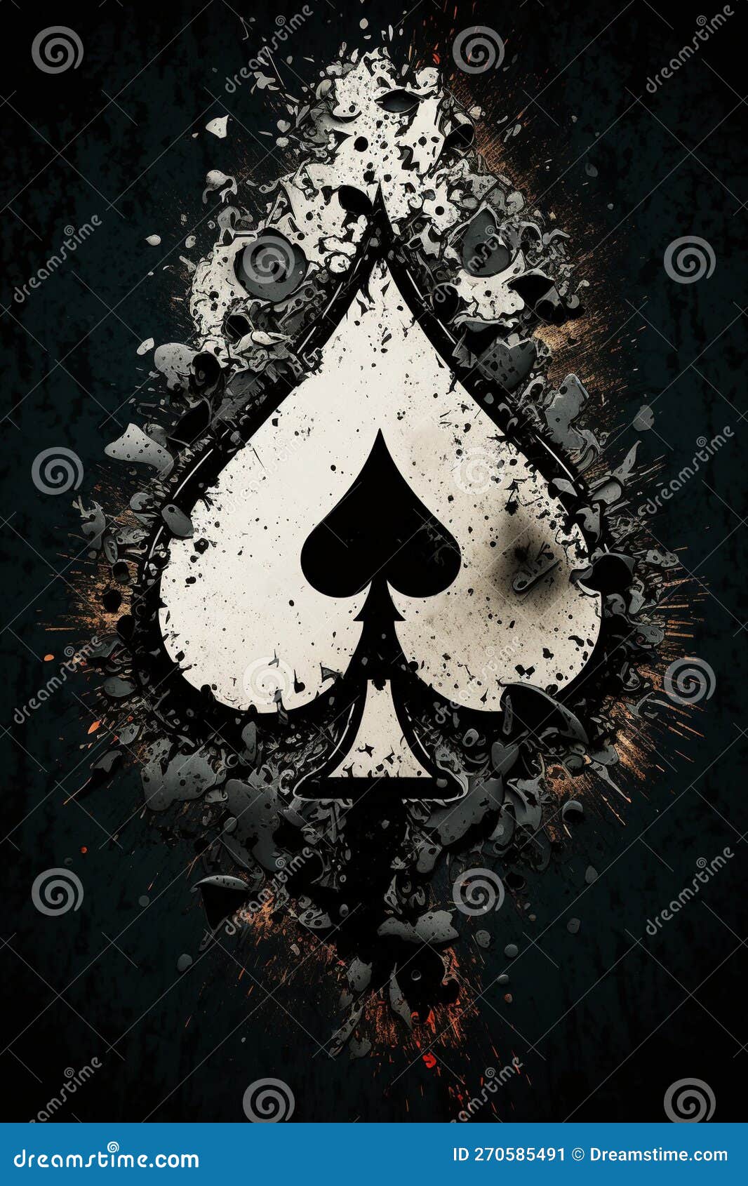 Ace of Spades. Playing Card Vintage Style. Casino and Poker. Modern Art and  Antique Background Stock Illustration - Illustration of symbol, poker:  270585491