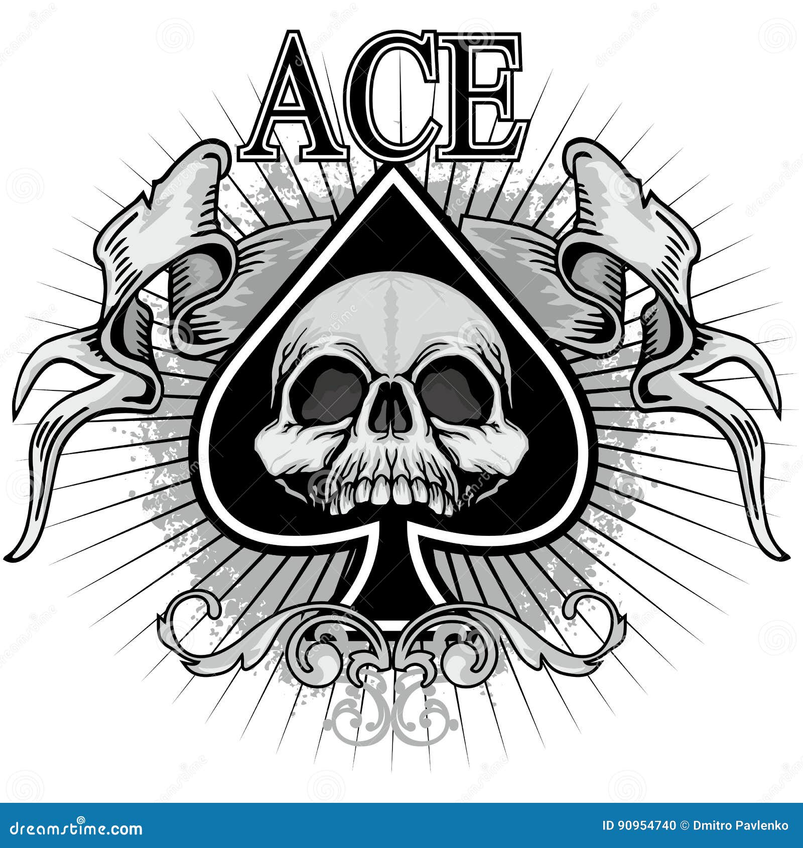 Óvoda jólét Elkövető ace of spades skull buli tinta baktériumok