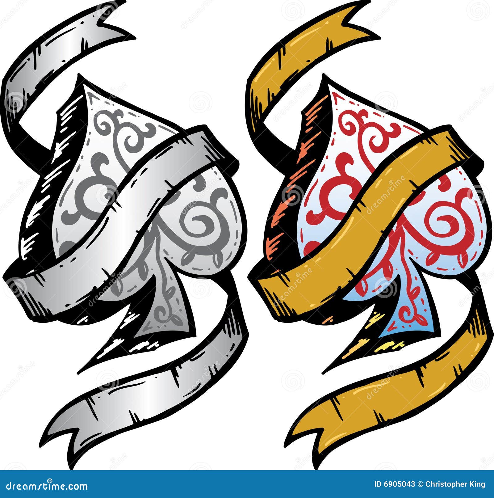 Ace of Spades Tattoo Style Vector Illustration Stock Vector - Illustration of detail, tattoo: 6905043
