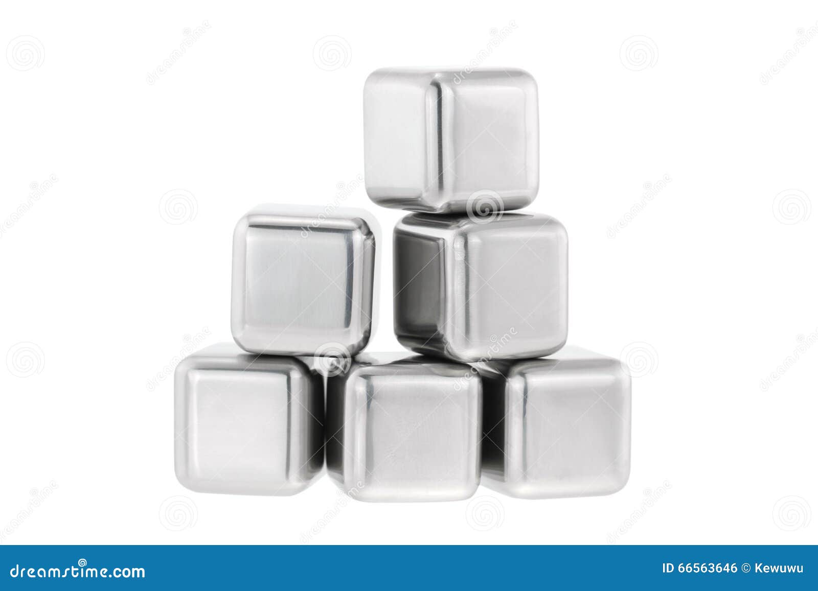 Cubos de hielo de acero reutilizable