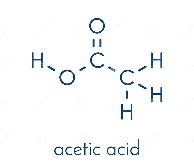 Acetic Acid Molecule. Vinegar is an Aqueous Solution of Acetic Acid