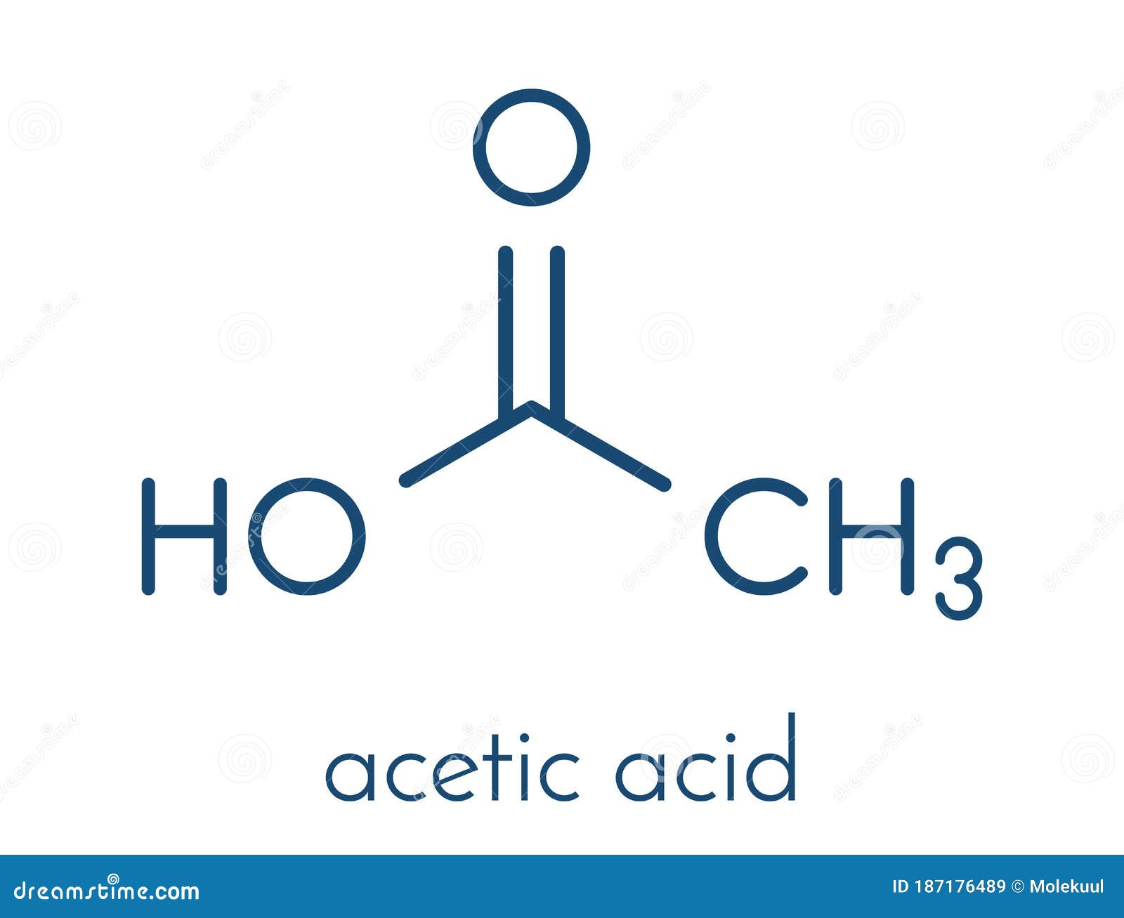 Acetic Acid Molecule. Vinegar is an Aqueous Solution of Acetic Acid ...