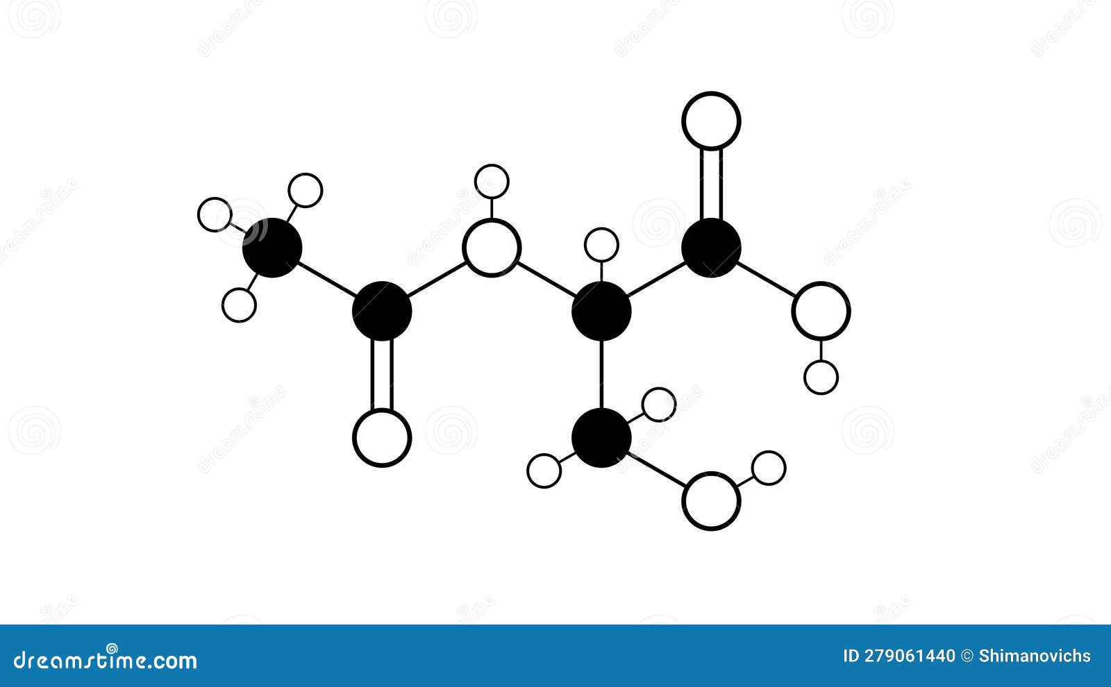 Acetylcysteine Molecule, Structural Chemical Formula, Ballandstick
