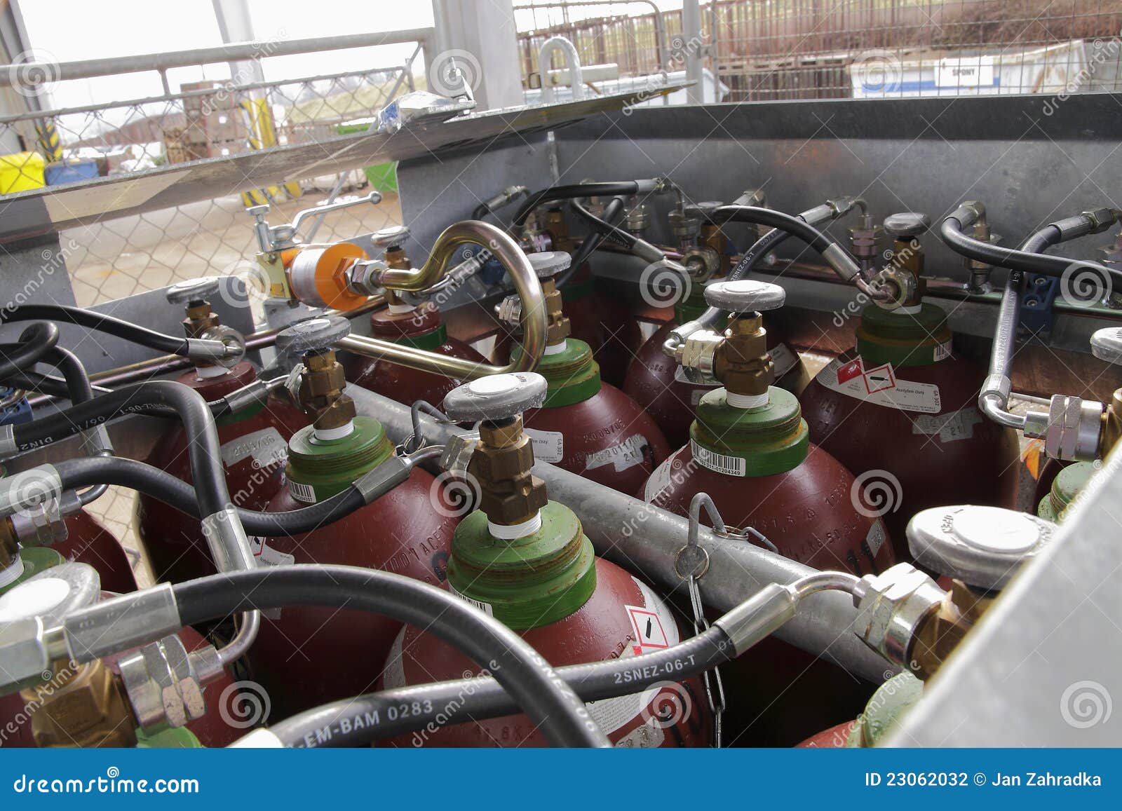 Acetylene cylinders stock photo. Image of weld, explosive 23062032