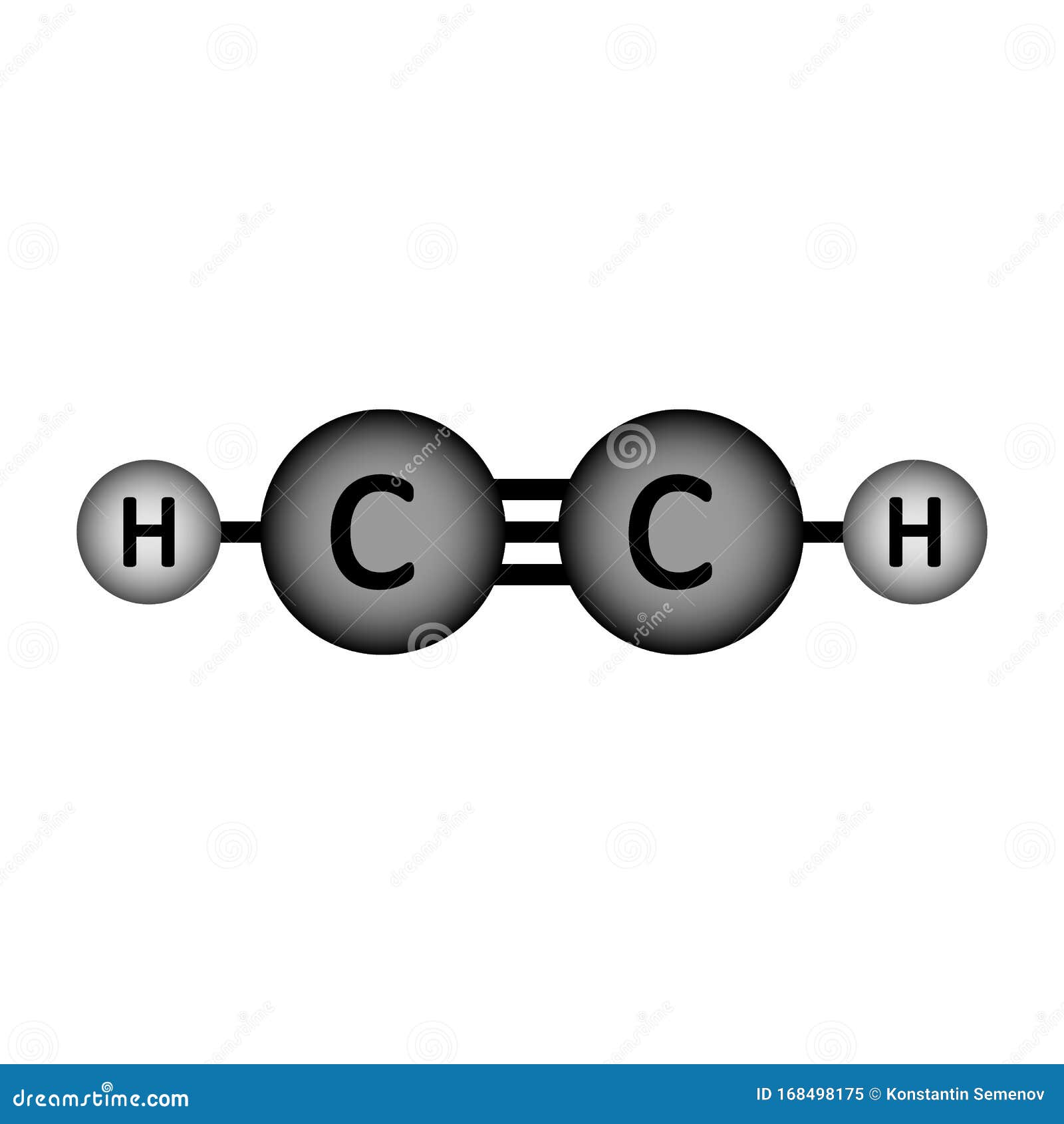 Acetylene Molecule Stock Photo 8439114