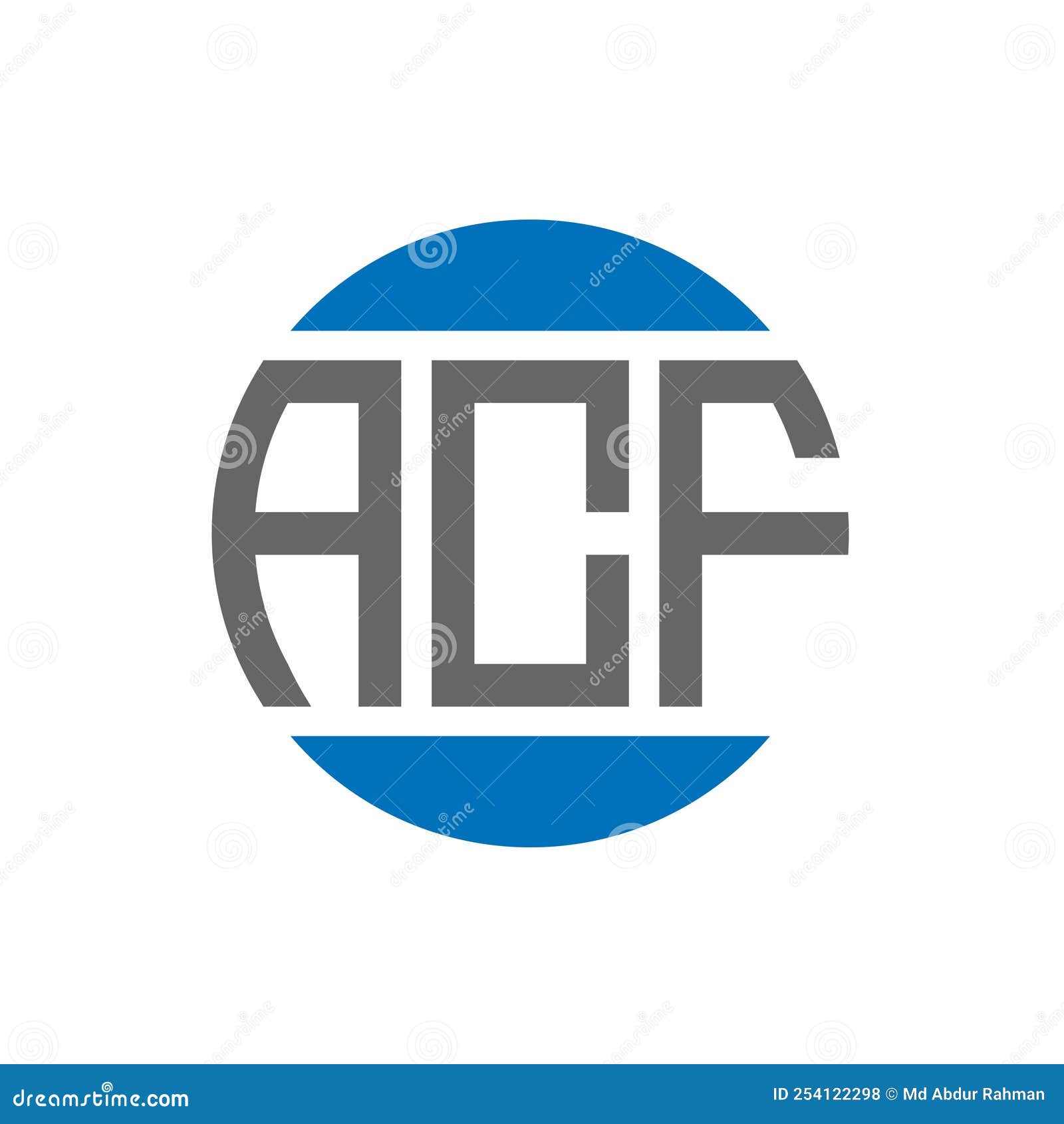 ACF Letter Logo Design On White Background. ACF Creative Initials