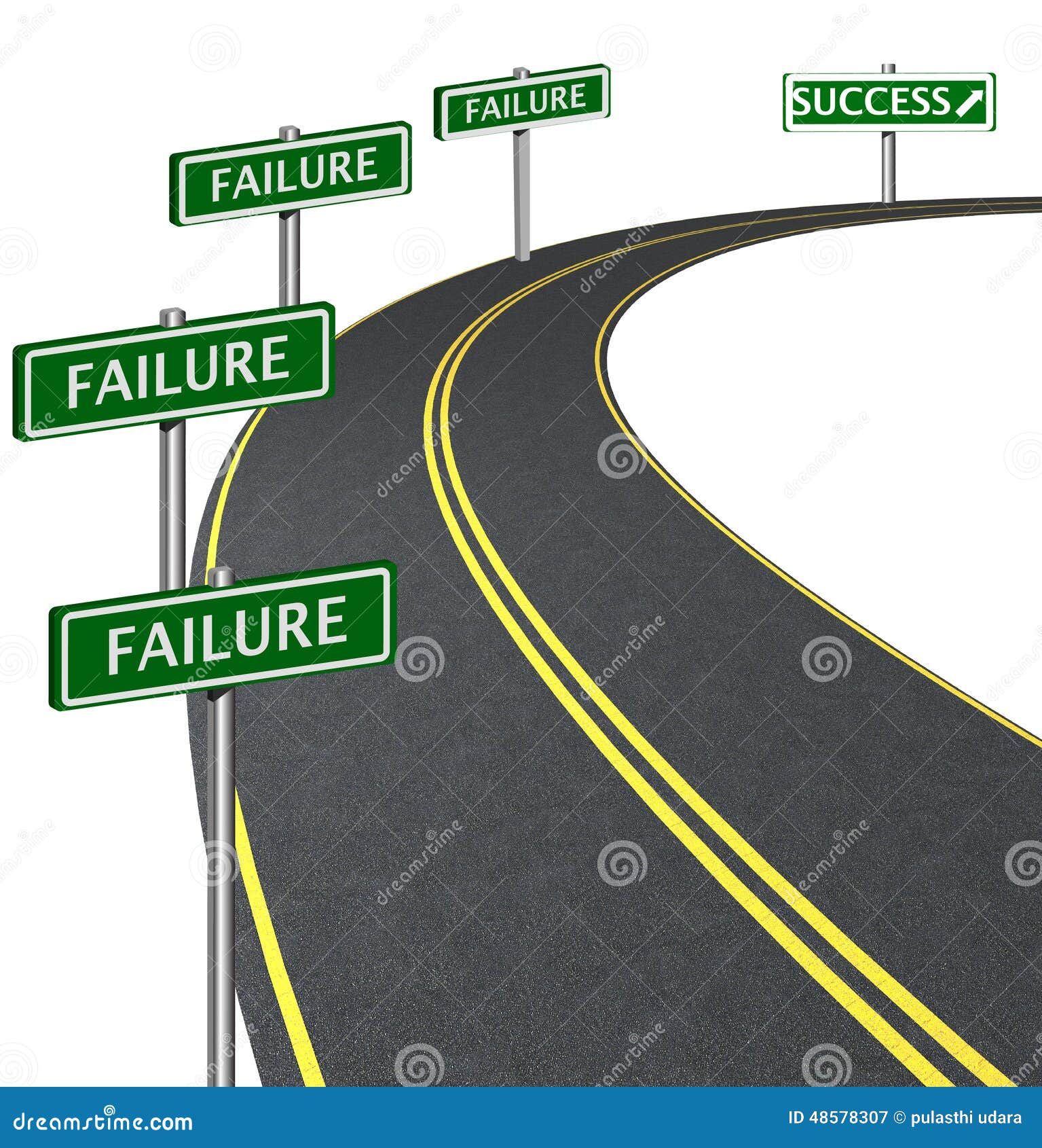 Initiative Begin Journey Highway To Success Stock Vector