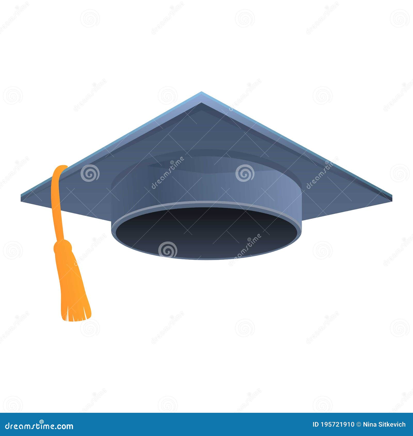 Achievement Graduation Hat Icon, Cartoon Style Stock Vector ...