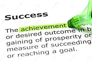 Definition Of Success Stock Image Image Of Concept 101423879