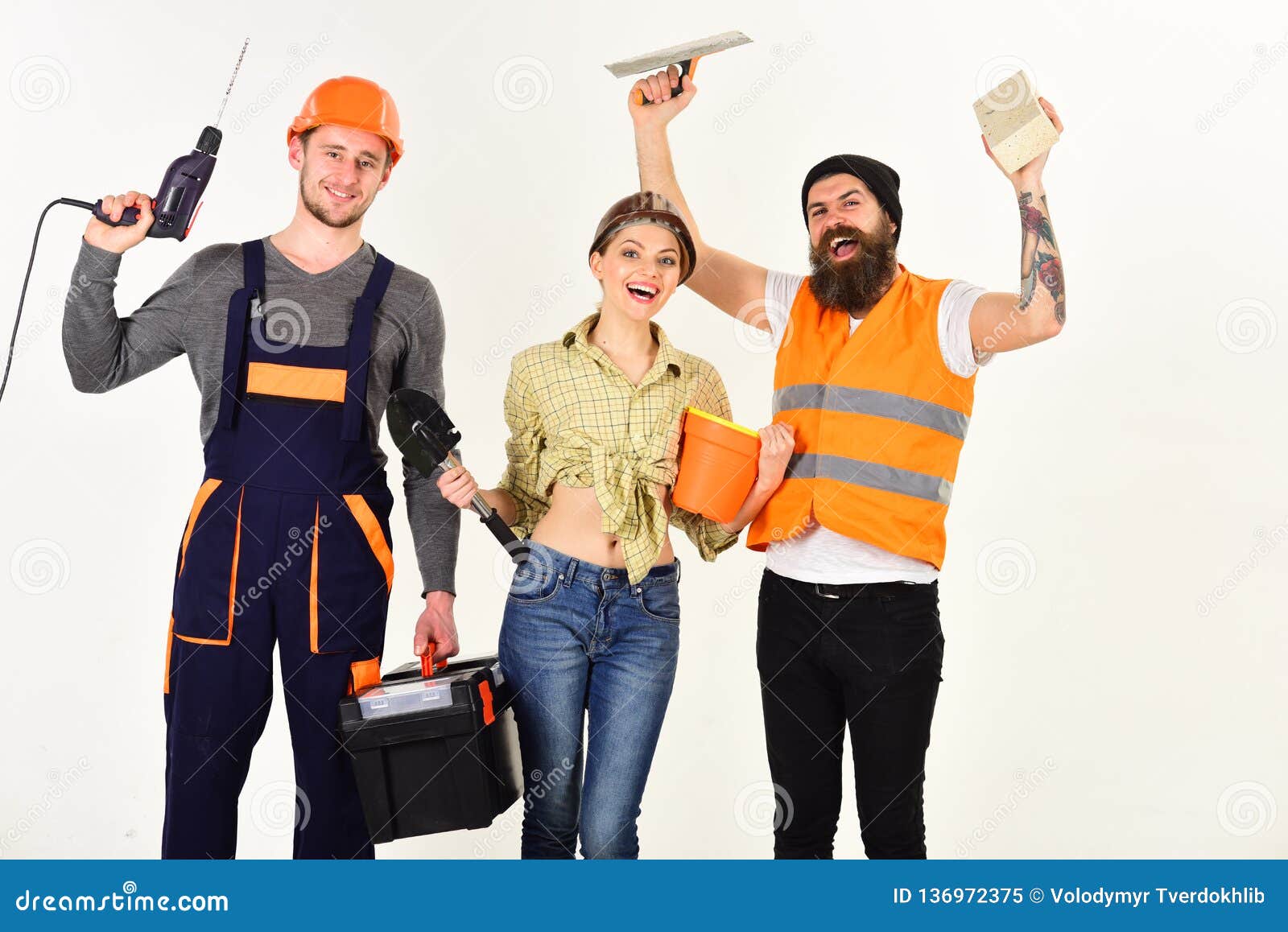 Achieving Best Results. Construction Workers Team. Constructing