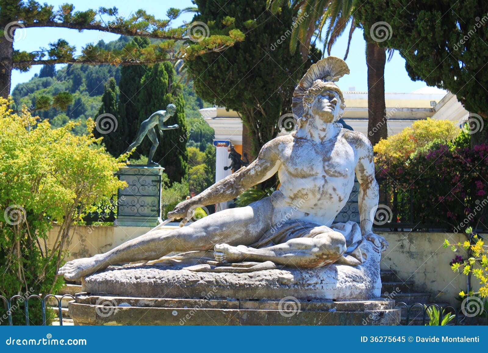 Achille De Mort, Palais D'Achilleion Corfou Image stock Image du