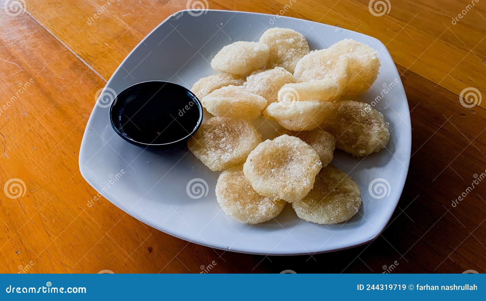 aci digoreng (cireng) is a traditional street food snack from west java