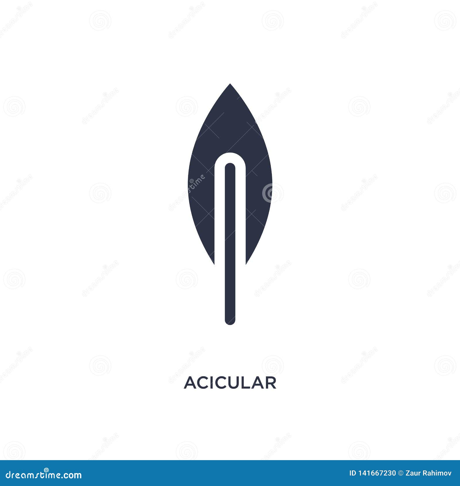acicular icon on white background. simple   from nature concept