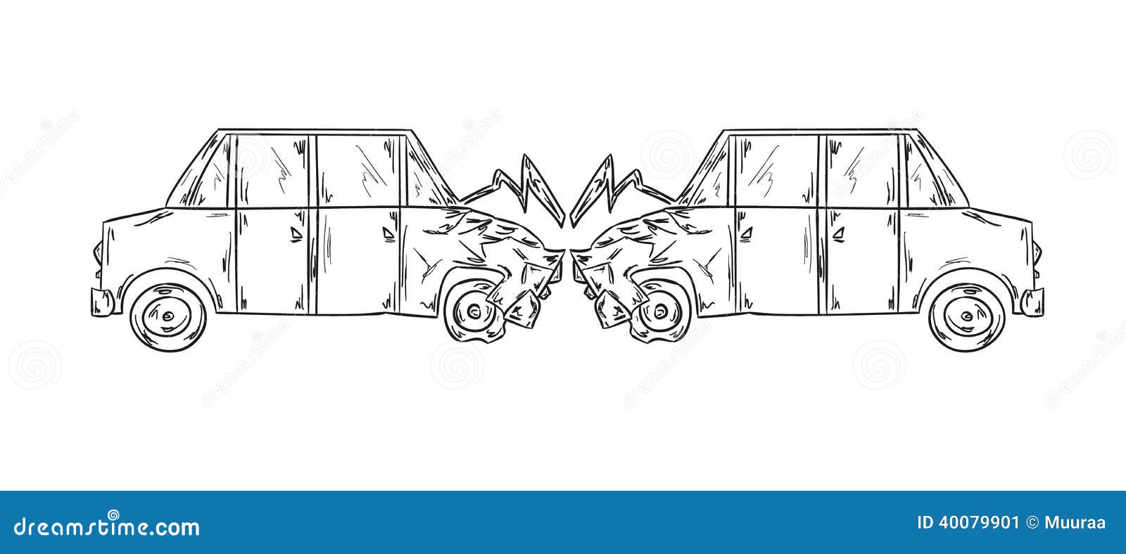 Desenhos para colorir de desenho de um acidente de carro para