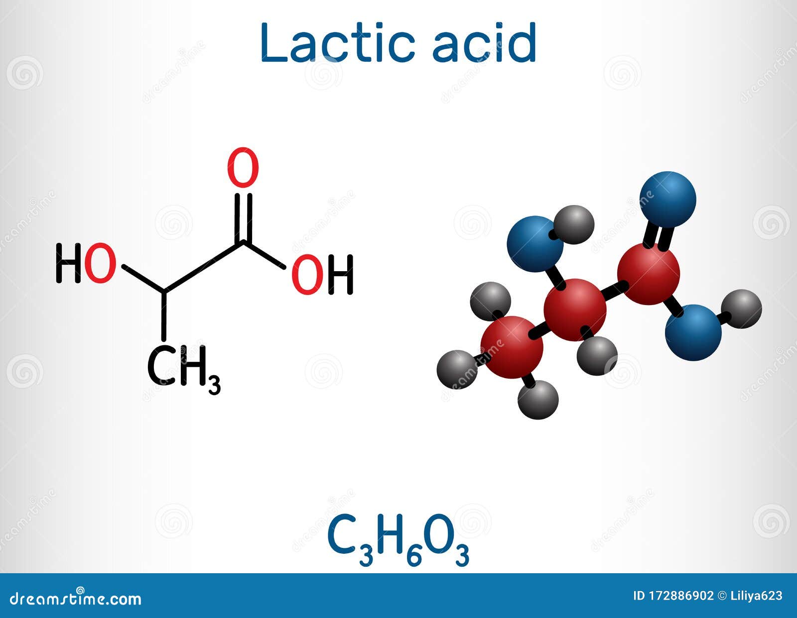 Acido Lattico, Lattato, Zucchero Di Latte, Molecola C3H6O3 È L'additivo  Alimentare E270 E L'acido Alfa-idrossi AHA Sostanze Chimi Illustrazione  Vettoriale - Illustrazione di siero, chirale: 172886902