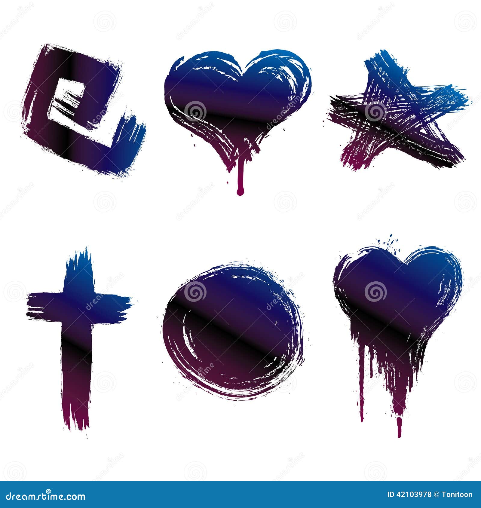 Background Abstract Brush Elements for Design Stock Vector