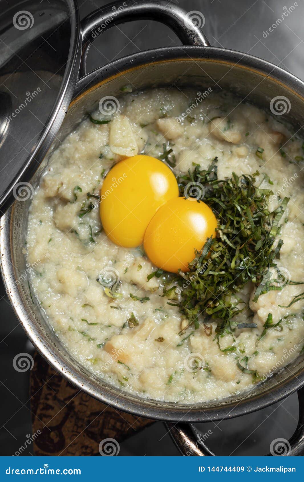 acorda de marisco portuguese traditional seafood  bread and egg stew