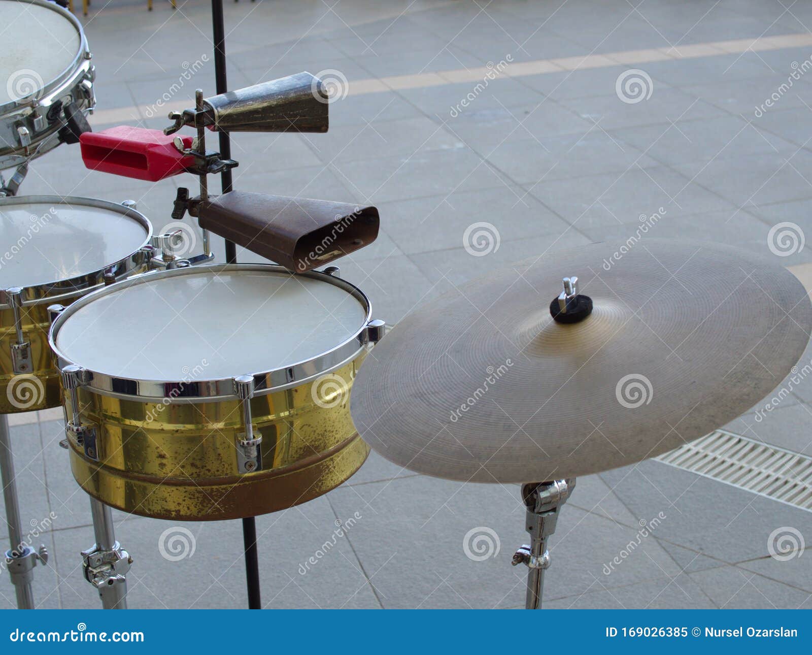 Acoustic Drum Sets stock image. Image of alto, bongodrum 169026385