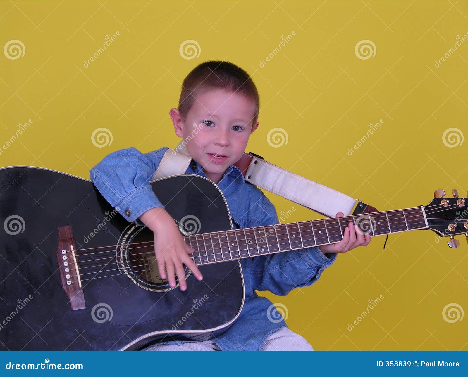 Acoustic Guitar Boy stock image. Image of leisure, life 353839
