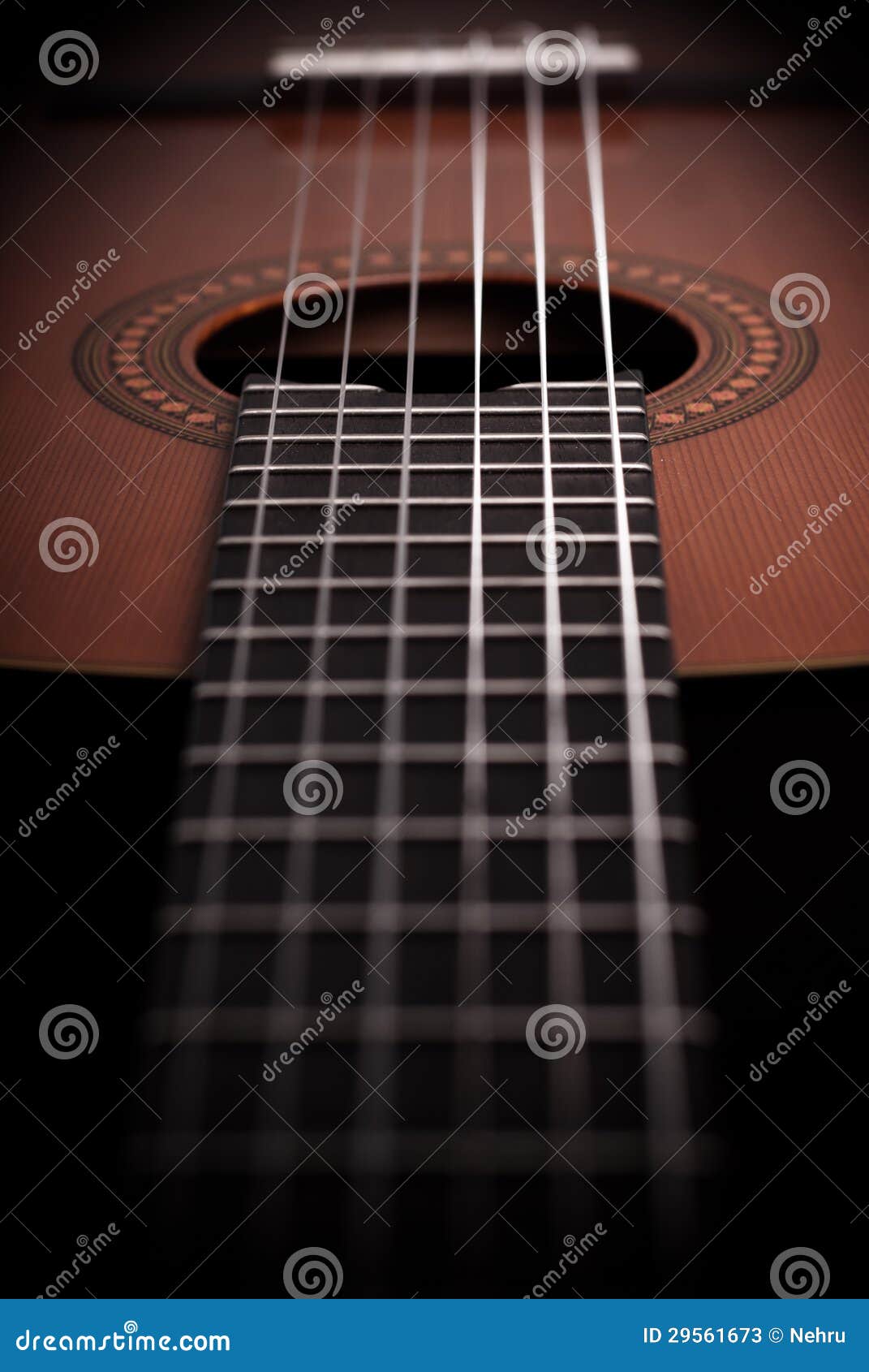 Acoustic guitar detail stock image. Image of fretboard 29561673