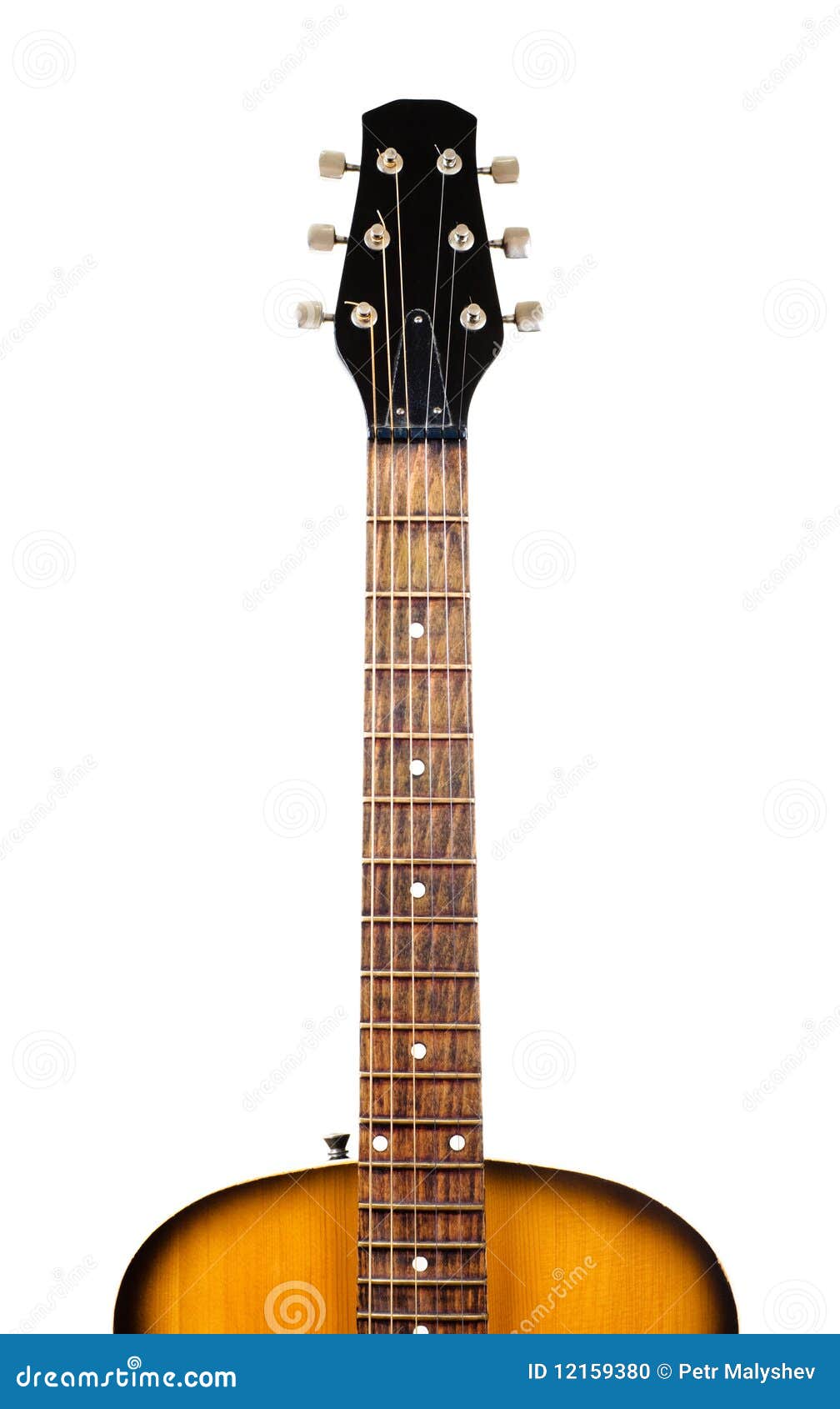 Acoustic guitar fretboard stock photo. Image of blues 12159380