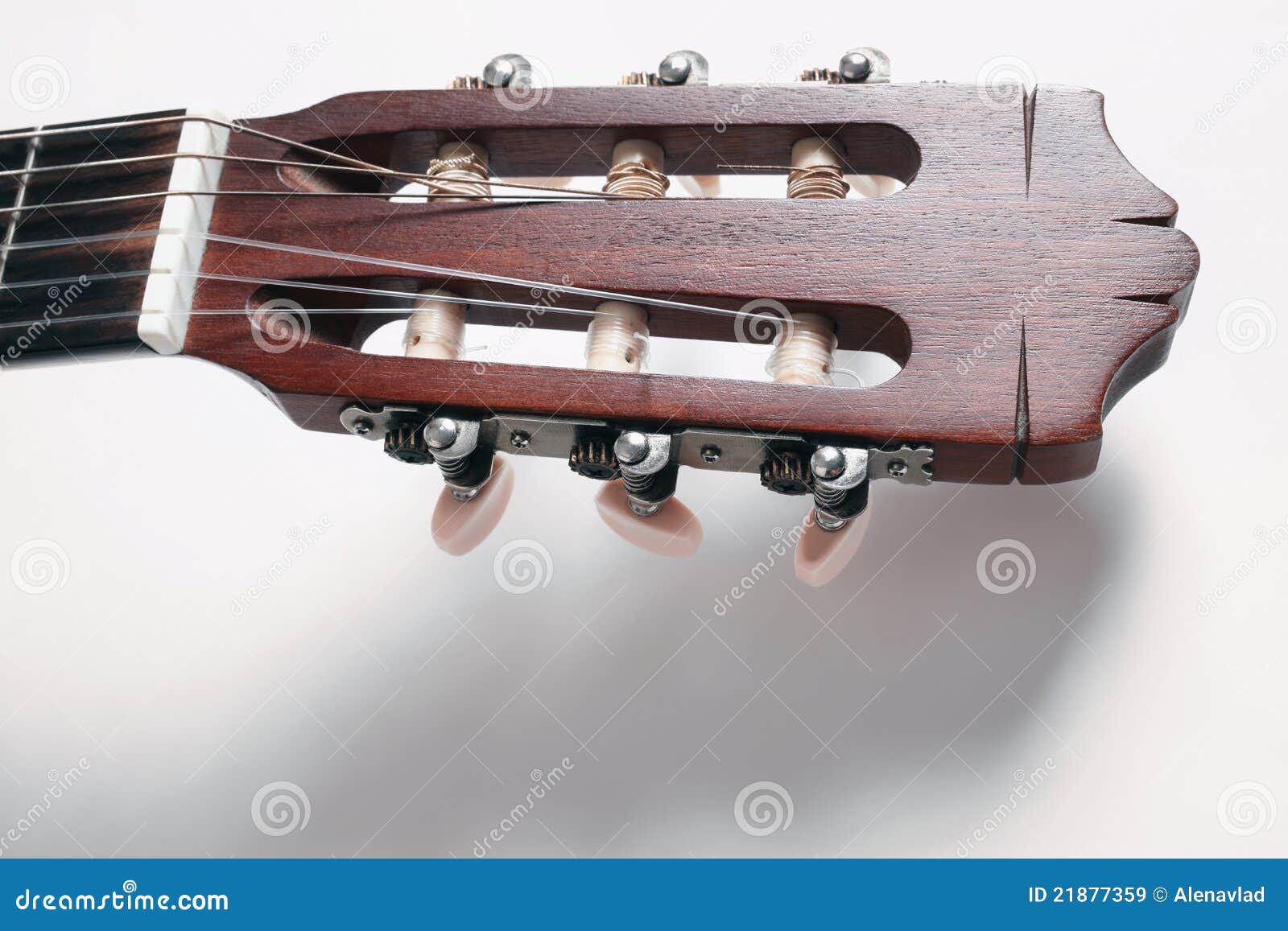 Acoustic guitar head stock image. Image of classical 21877359