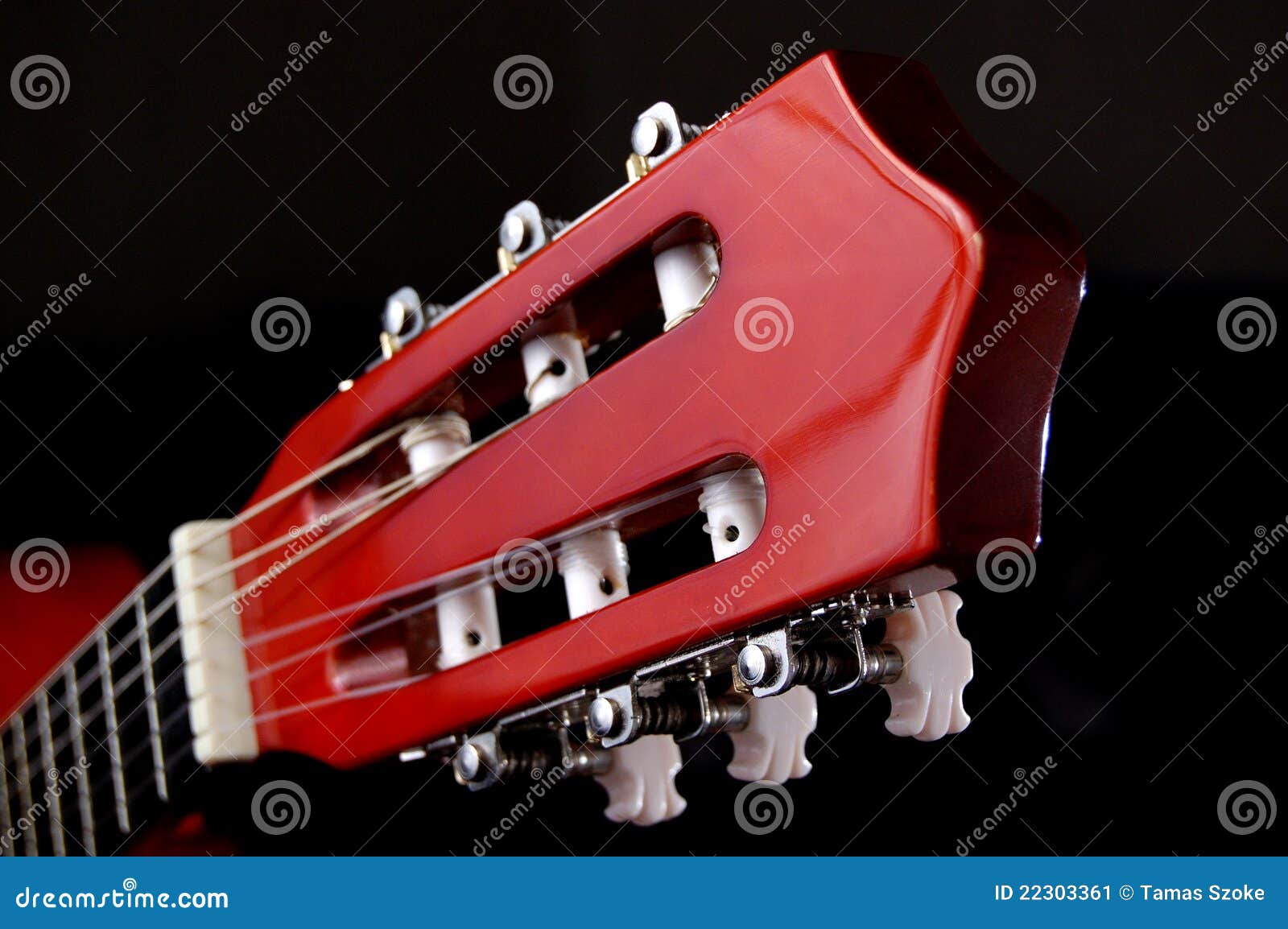 Acoustic guitar head stock image. Image of fret, macro 22303361