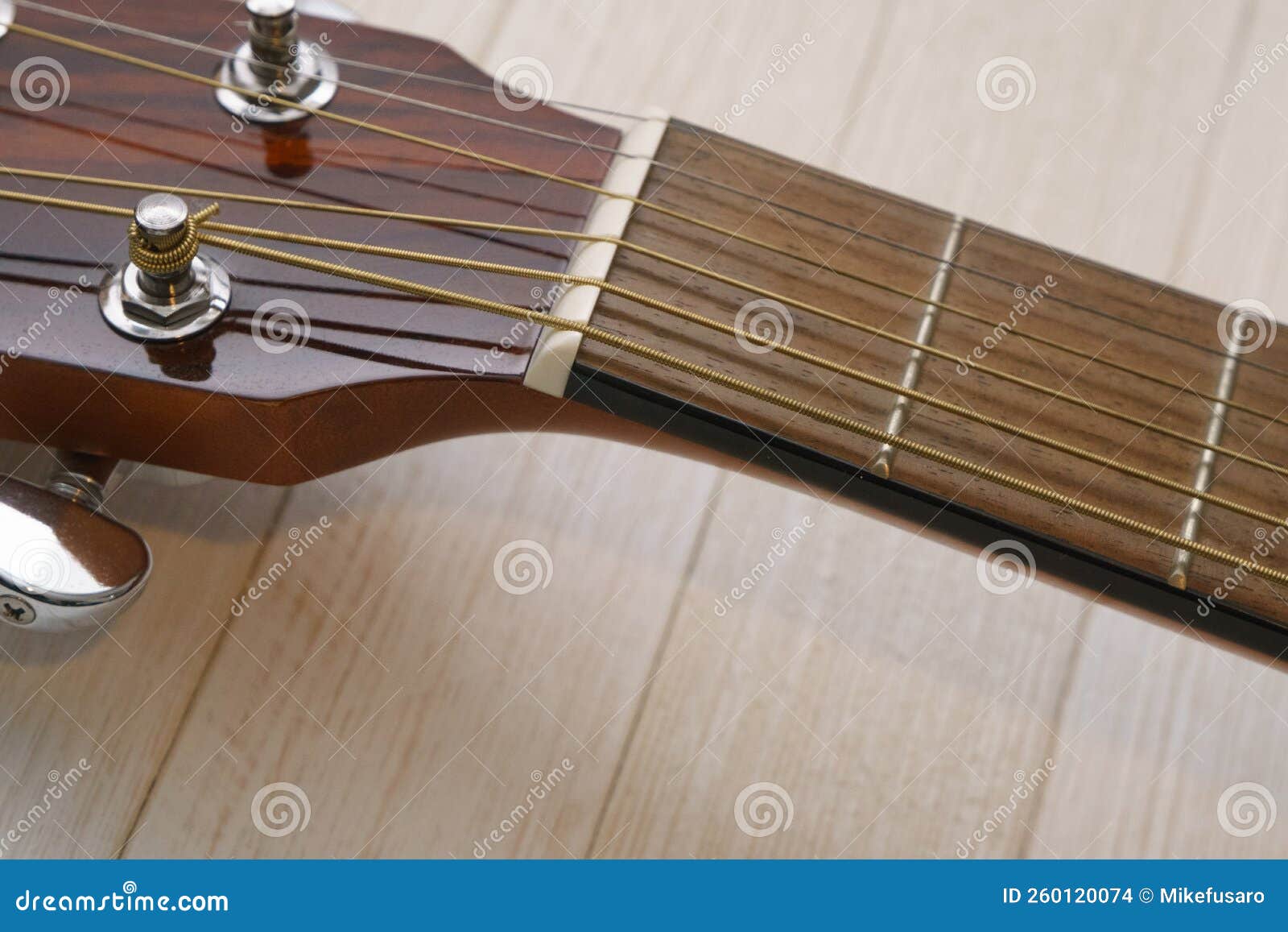 Acoustic guitar head stock photo. Image of white, tuning 260120074