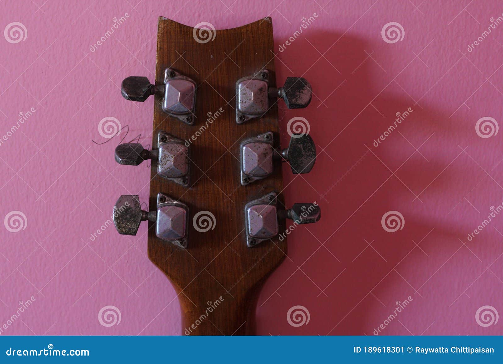 Acoustic guitar knobs stock image. Image of bassist 189618301