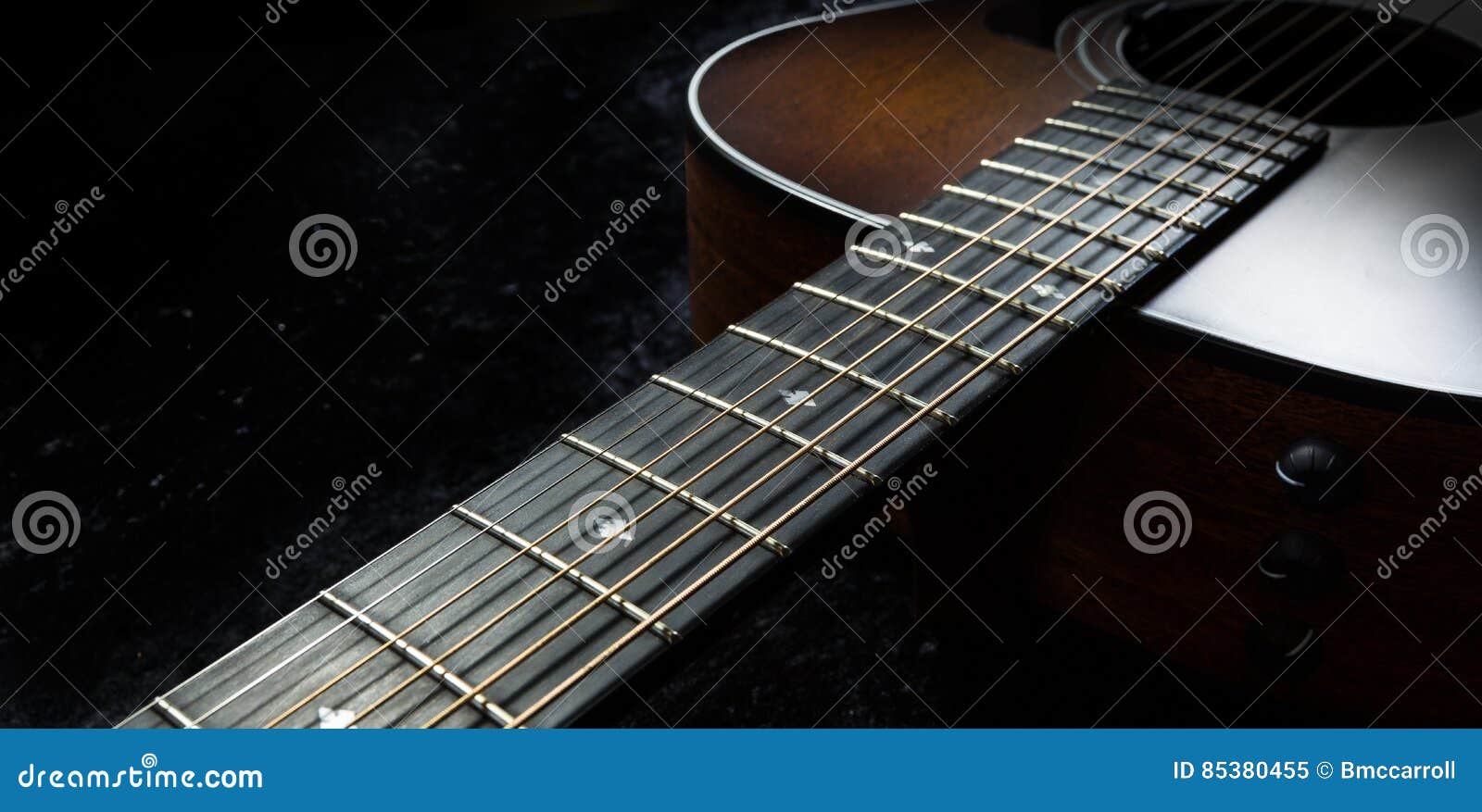 Acoustic Guitar Neck and Strings Stock Image Image of ebony, guitars 85380455